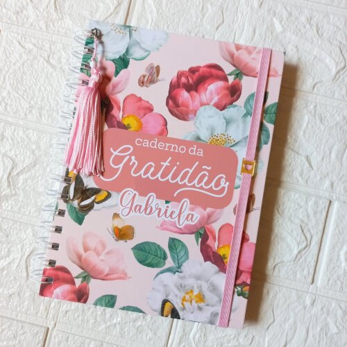 Caderno da Gratidão Personalizado com Nome | Diário de Gratidão Feminino Presente Especial