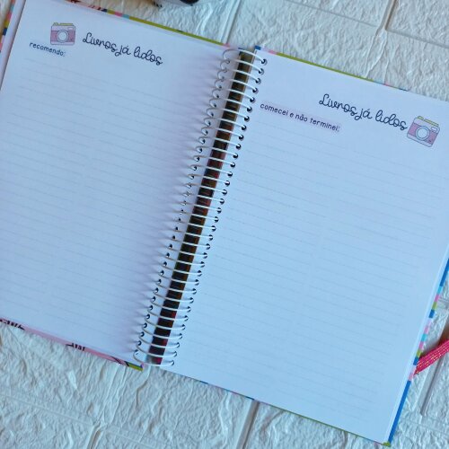 Diário de Leitura Personalizado A5  Reading Journal para Registr