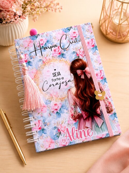 Harpa Cristã Personalizada Letra Grande, Pode Incluir Nome e escolher estampa/capa - Feminina e Masculina