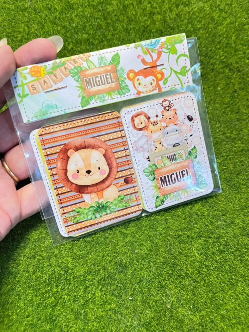 kit 10 Lembrancinha jogo da memoria infantil Safari