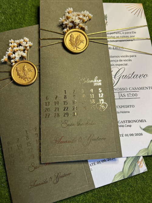 Convite casamento Envelope aberto Amanda