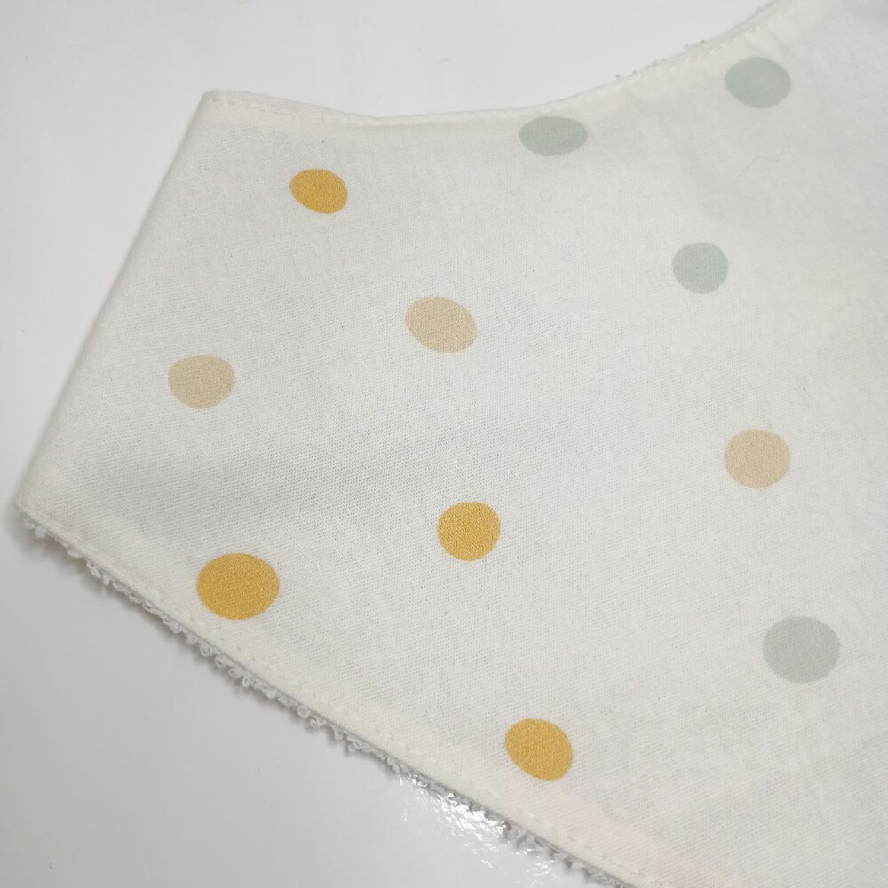 Babador Bandana Bebê Poá Ajustável Atoalhado - Enxoval de beb?