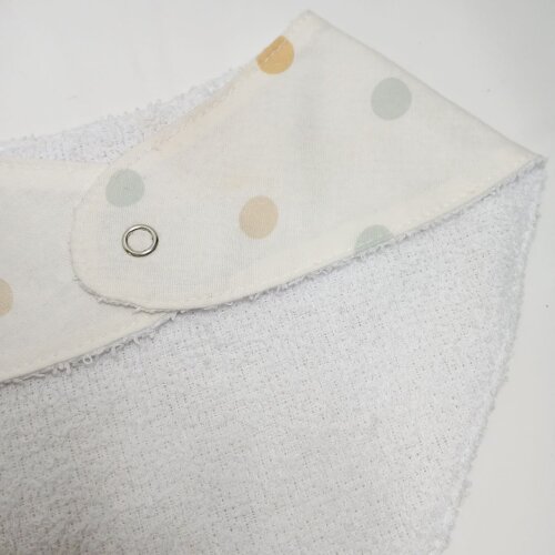 Babador Bandana Bebê Poá Ajustável Atoalhado - Enxoval de beb?