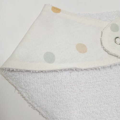 Babador Bandana Bebê Poá Ajustável Atoalhado - Enxoval de beb?