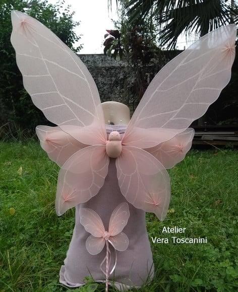 Asa de Fada Borboleta Jardim Encantado Kit Asa e Varinha