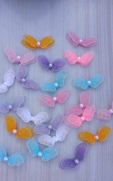 Kit de Mini Borboletas de Meia de Seda para Apliques