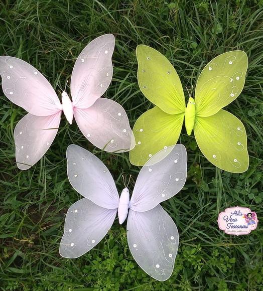 Kit 3 Flores e 3 Borboletas