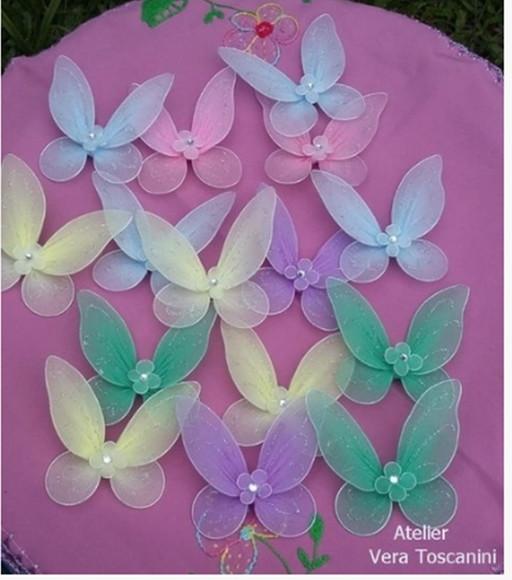 Kit 10 Asa de Fada Sininho para Tubetes ou Aplicação