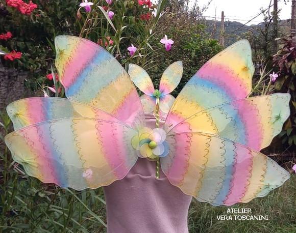 Asa de Fada Mesclada Unicórnio ou Arco Iris