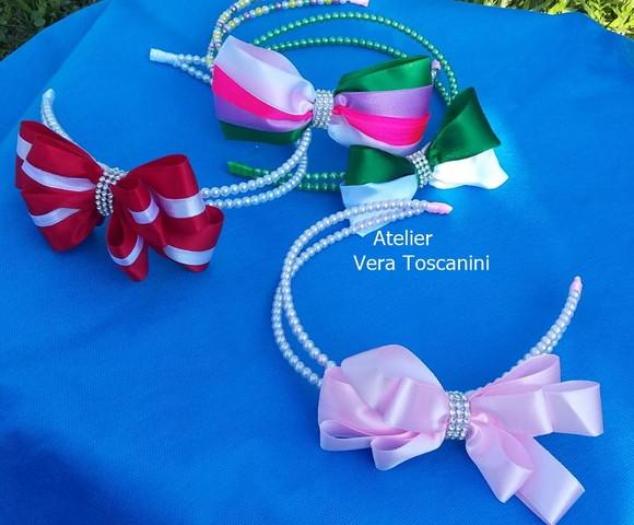 tiara de perola laço