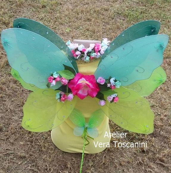 Fantasia Asa de Fada Floral (kit)