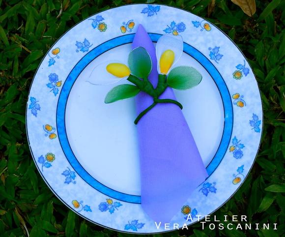 Porta guardanapo flor copo de leite