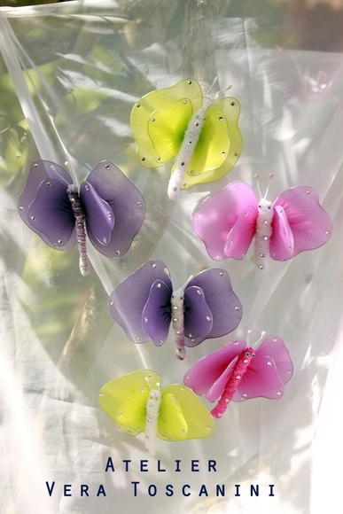 Kit de Borboleta Meia de Seda para Decoração