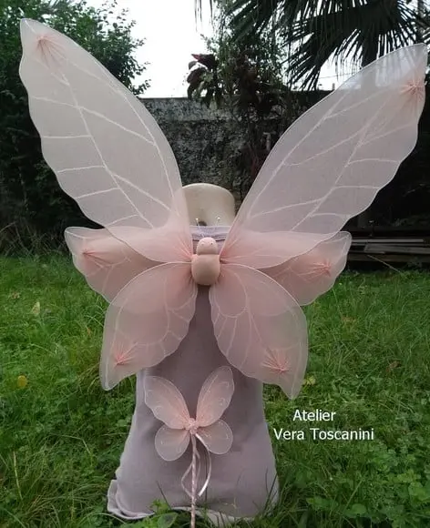 Asa de Fada Borboleta Jardim Encantado Kit Asa e Varinha