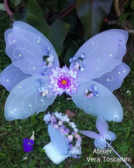 Fantasia Asa de Fada Floral (kit)