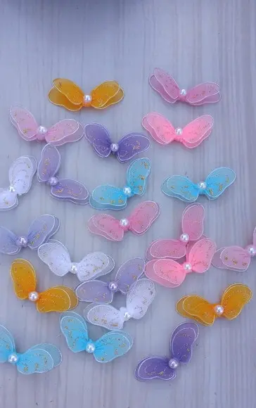 Kit de Mini Borboletas de Meia de Seda para Apliques