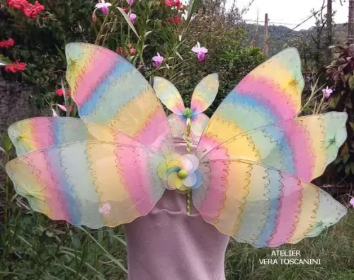 Asa de Fada Mesclada Unicórnio ou Arco Iris