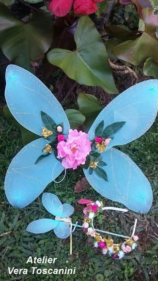 Fantasia Asa de Fada Floral (kit)
