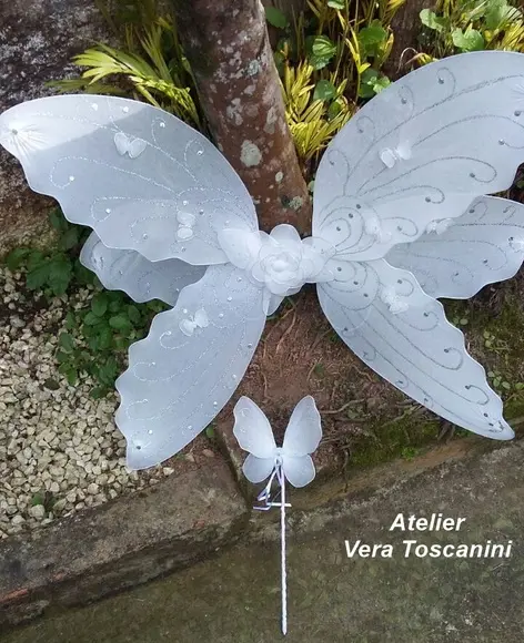 Fantasia Asa de Fada Floral (kit)
