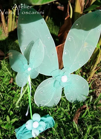 Kit Asa de Fada Sininho para Criança (tinker Bell)
