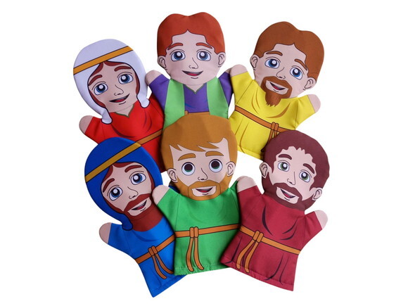 Jesus e os 12 Discípulos em Fantoches