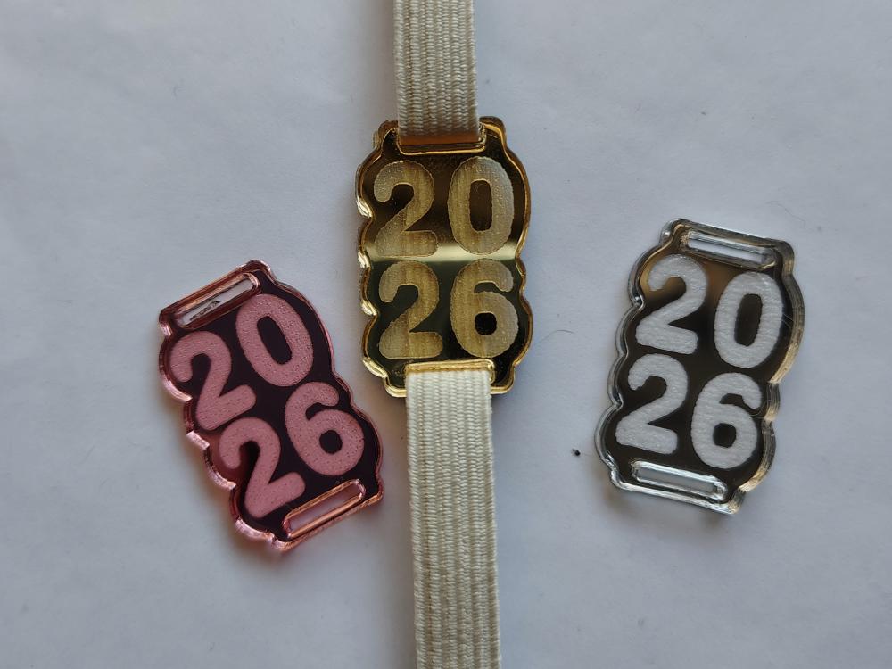 Passante para elástico de Acrílico 2026 kit 25 unidades