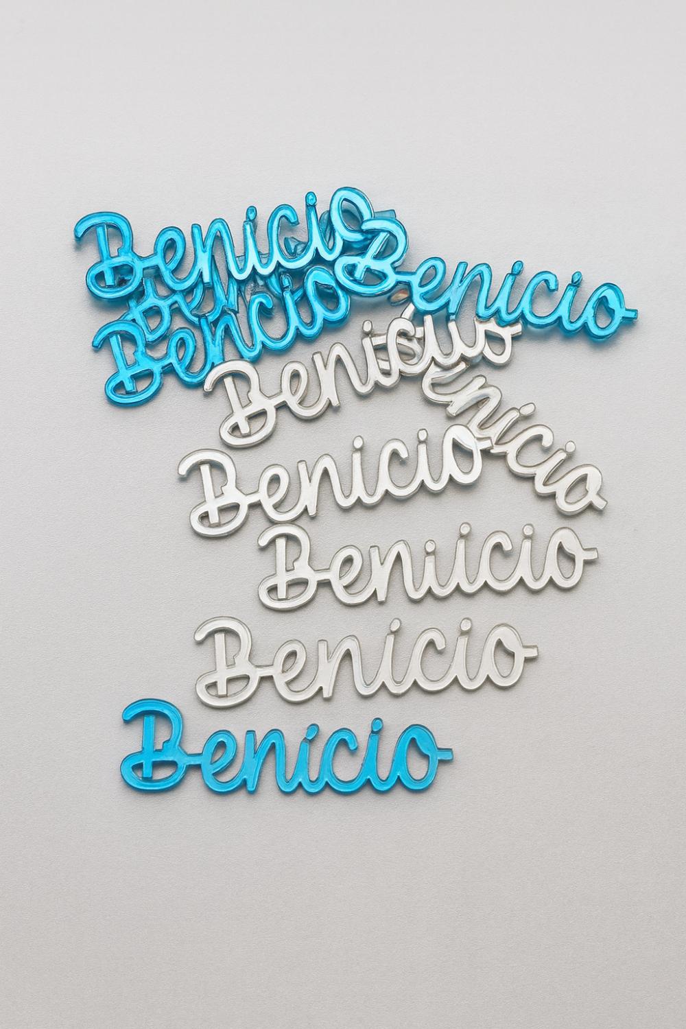 Nome Personalizado em Acrílico Espelhado - 5cm