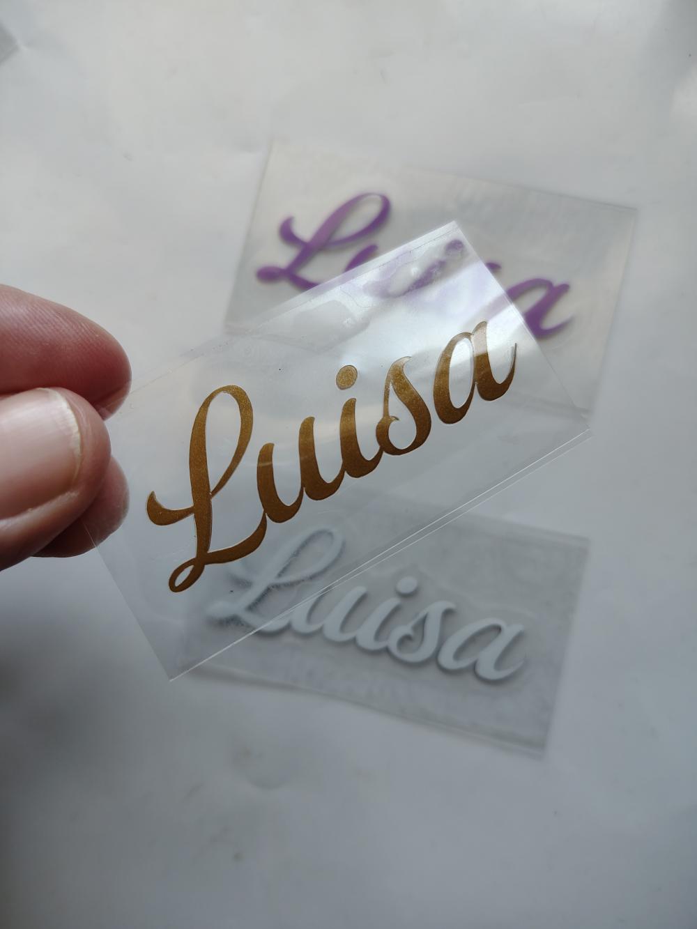 Nome Personalizado com  Adesivo Termocolante 5 unidades  | Vinil 