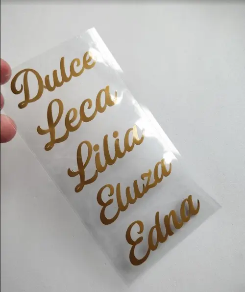 Nome Personalizado com  Adesivo Termocolante 5 unidades  | Vinil 