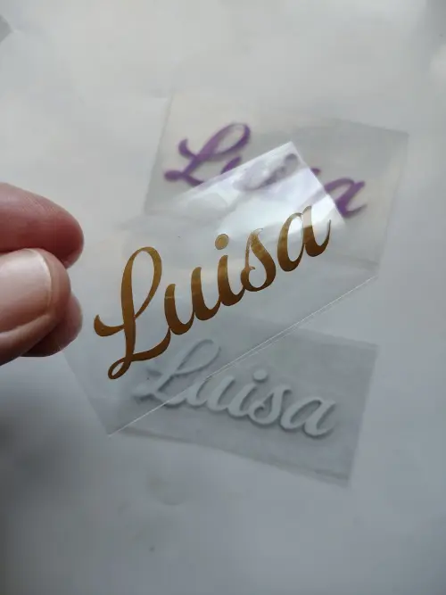 Nome Personalizado com  Adesivo Termocolante 5 unidades  | Vinil 