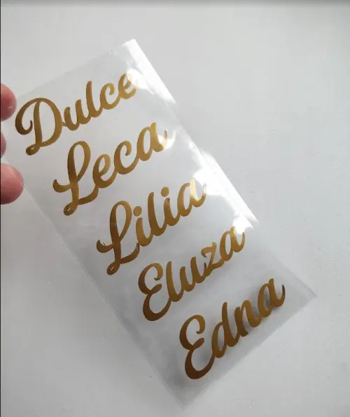 Nome Personalizado com  Adesivo Termocolante 5 unidades  | Vinil 
