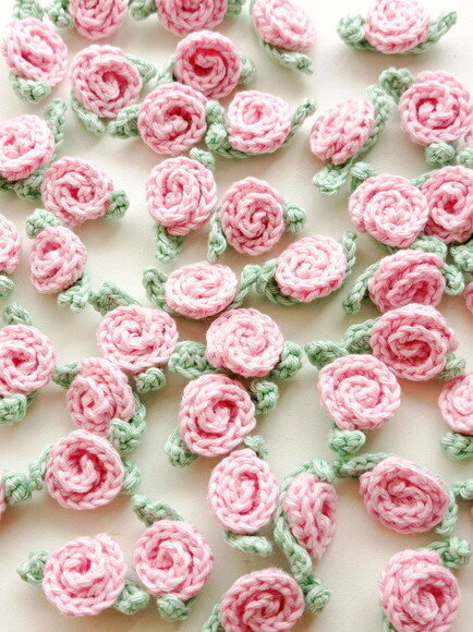 Mini Flores em Crochê para Aplique