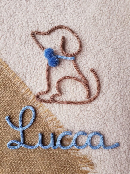 Cachorro + Nome 4 Letras em Tricotin