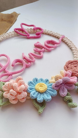 Guirlanda Floral + Nome até 7 Letras