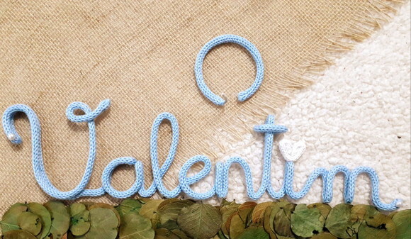 Valentim em Tricotin (valor Refere-se ao Nome)