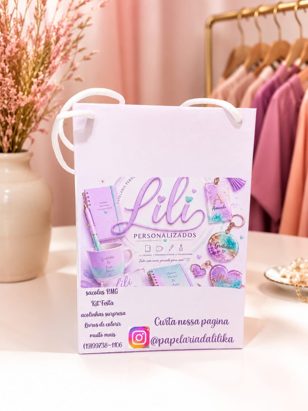 Sacolas Personalizadas para Lojas | Boutique | Lingerie | Roupas