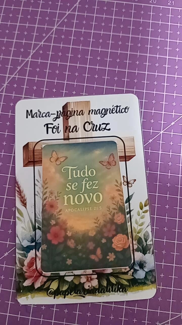 Marca Página Magnético Cristão Personalizado | Lembrancinha Ev