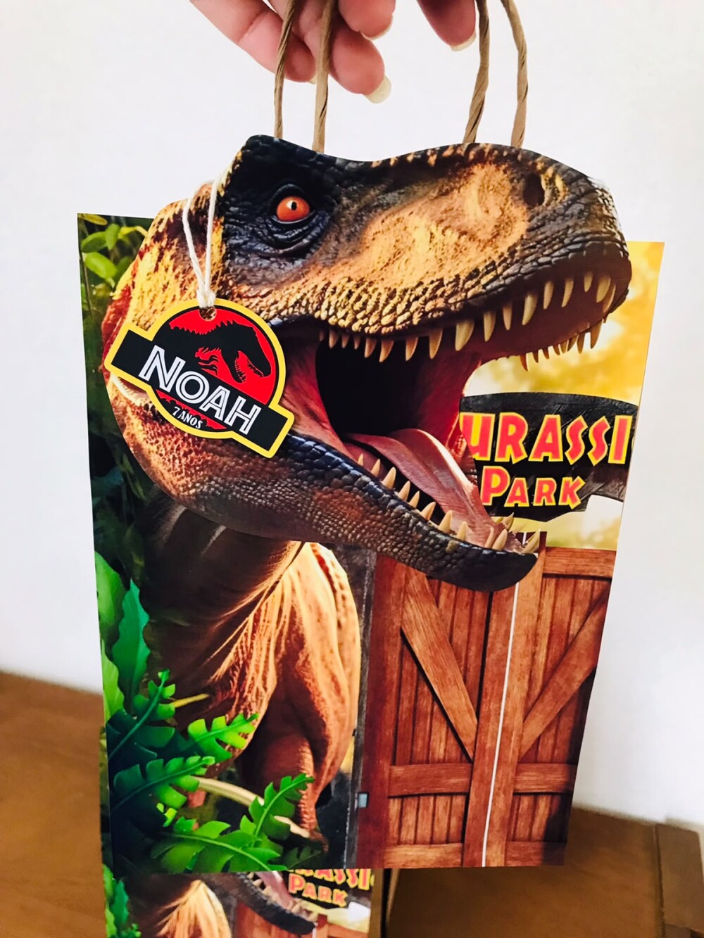 Sacolinhas Krats personalizadas Dinossauro