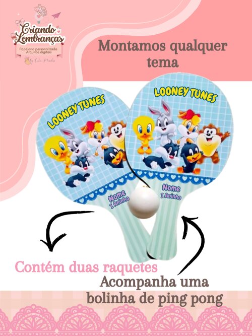 15 pares de kits raquete com bolinhas Lembrancinhas