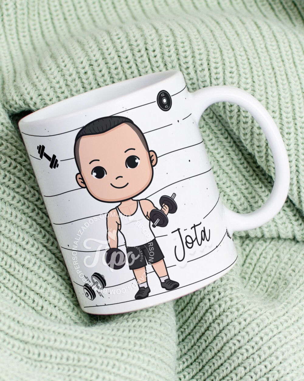 Caneca Personalizada Personal Trainer Mascotinho com Nome