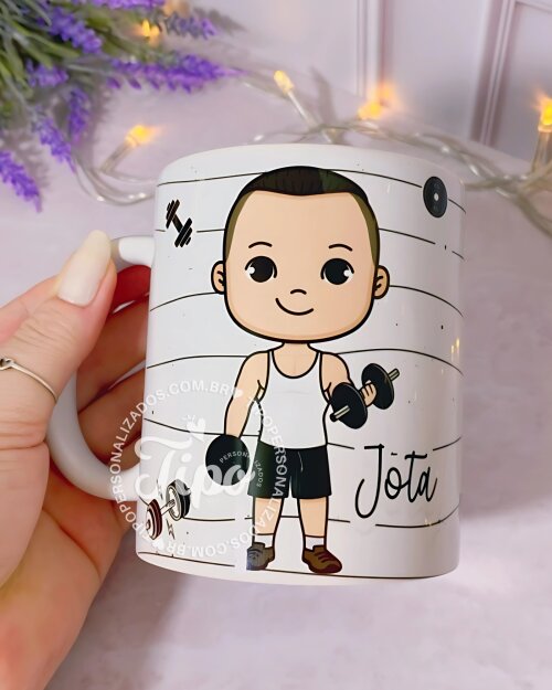 Caneca Personalizada Personal Trainer Mascotinho com Nome
