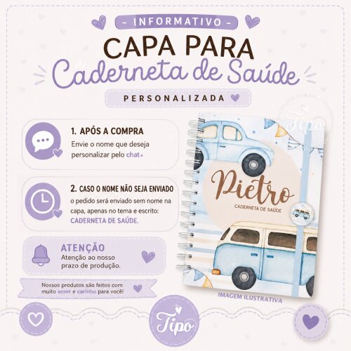 Caderneta de Vacina Saúde Personalizada | Carro Antigo
