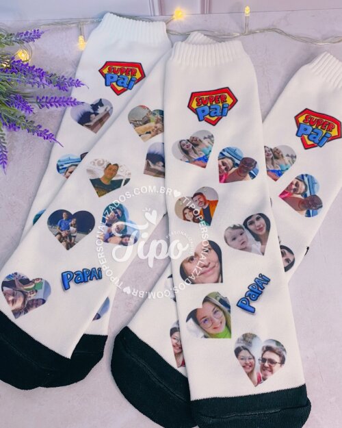 Meia Personalizada - Presente  dia dos Pais