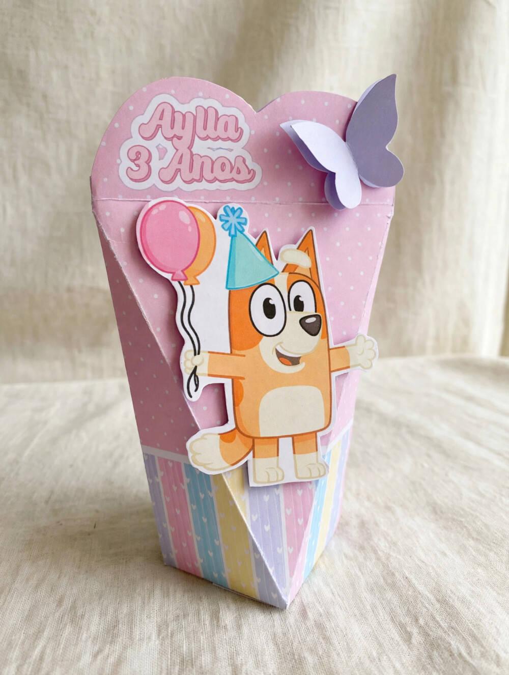 Kit 20 Caixinhas Personalizadas – Bluey e Bingo | Lembrancinhas