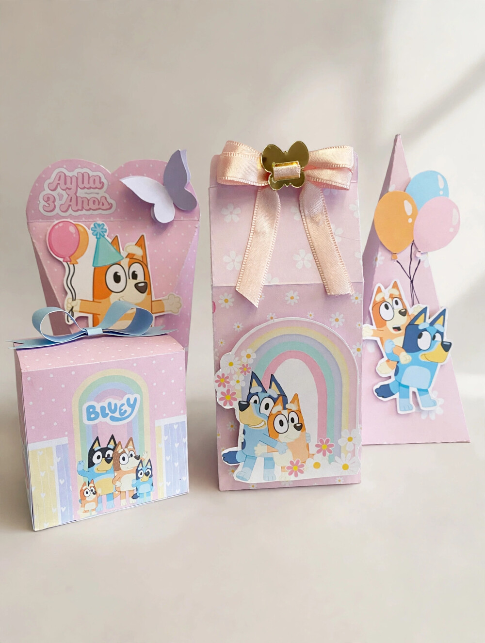 Kit 20 Caixinhas Personalizadas – Bluey e Bingo | Lembrancinhas