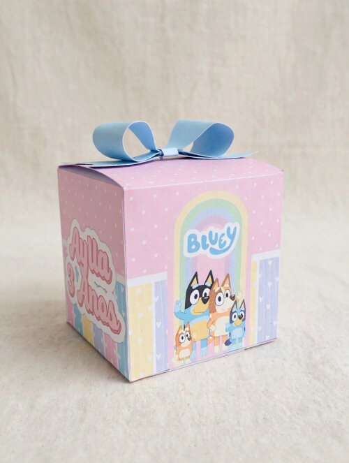 Kit 20 Caixinhas Personalizadas – Bluey e Bingo | Lembrancinhas