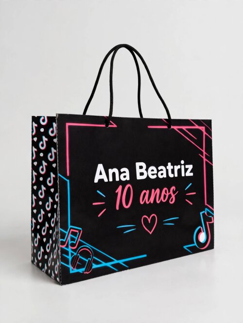 Sacolinha Personalizada TikTok | Lembrancinha Festa Infantil