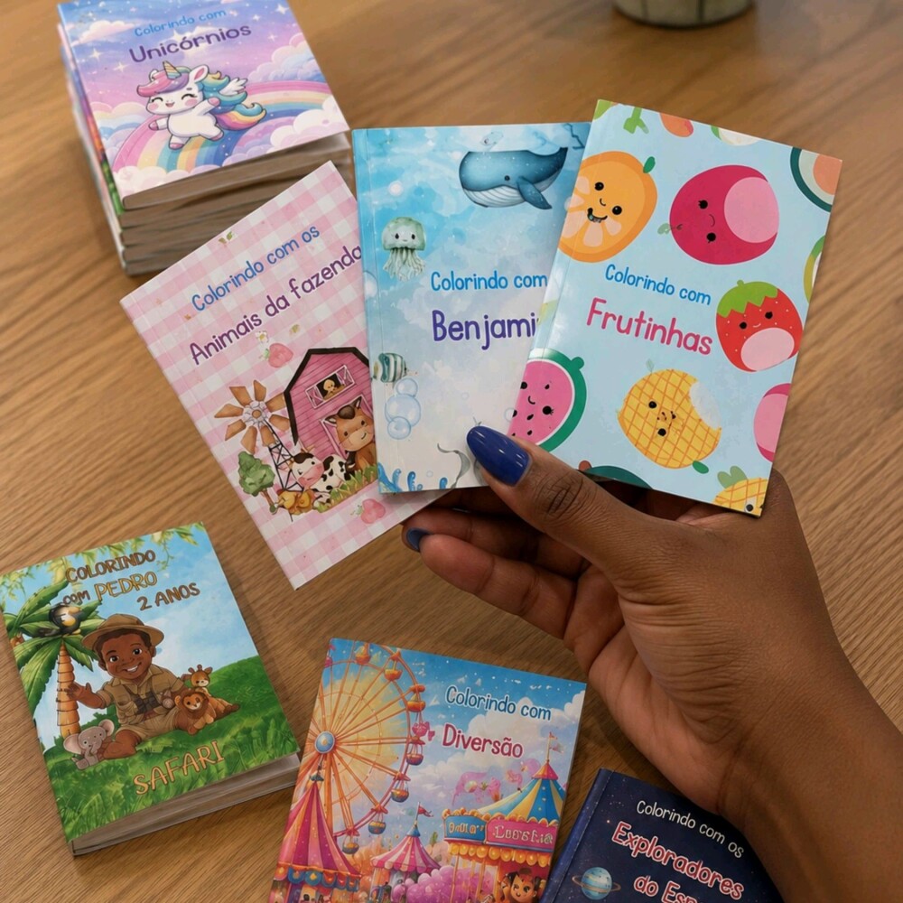 10 Livrinho de Colorir Personalizado Infantil
