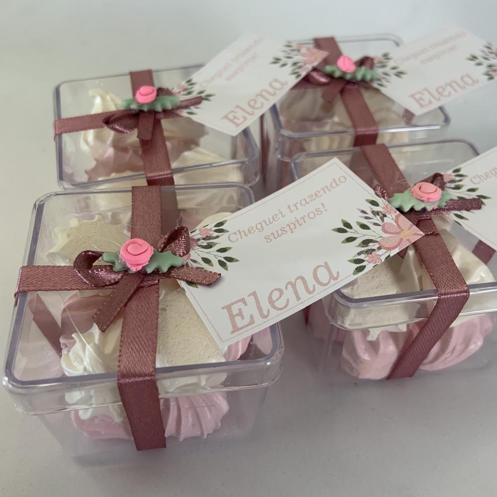20 Lembrancinhas com mini suspiros gourmet