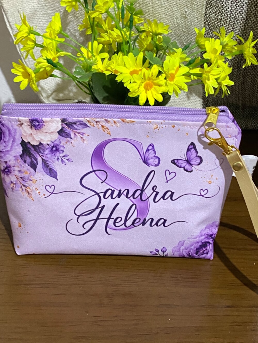 Necessaire Personalizada com Nome | Bolsa Multiuso Feminina com A